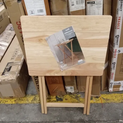 DUNELM RUBBERWOOD TV TABLE 