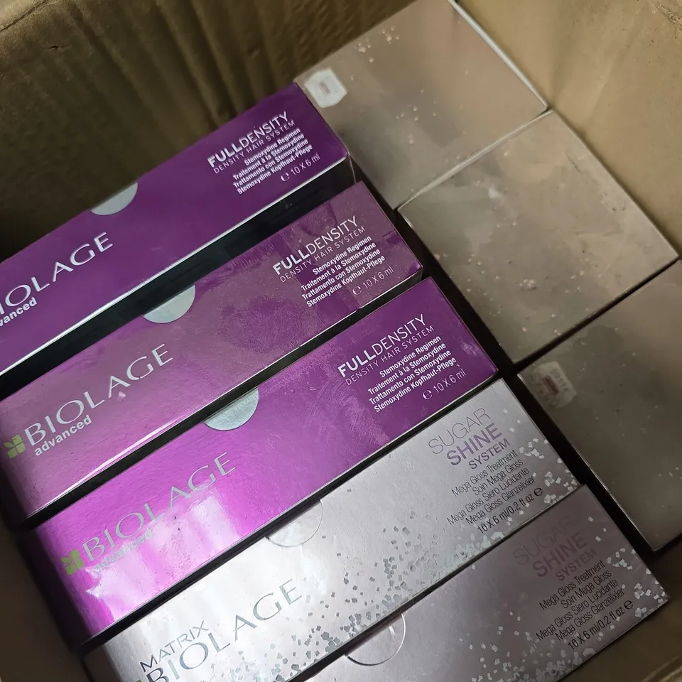 APPROXIMATELY 50 ASSORTED COSMETICS ITEMS TO INCLUDE BIOLAGE ADVANCED, SOLUTIONIST 5+ PROTOPAK, MATRIX COLOUR BLOW DRY, ETC - COLLECTION ONLY