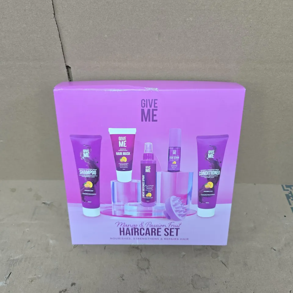 BOXED GIVE ME MANGO & PASSIONFRUIT HAIRCARE SET