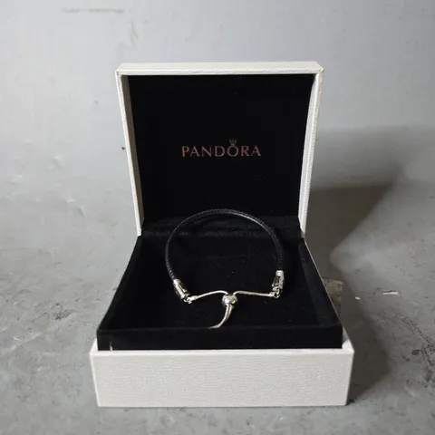 BOXED PANDORA BLACK BANGLE 
