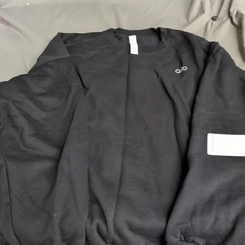 ALO YOGA CREW NECK PULLOVER – BLACK – SIZE L