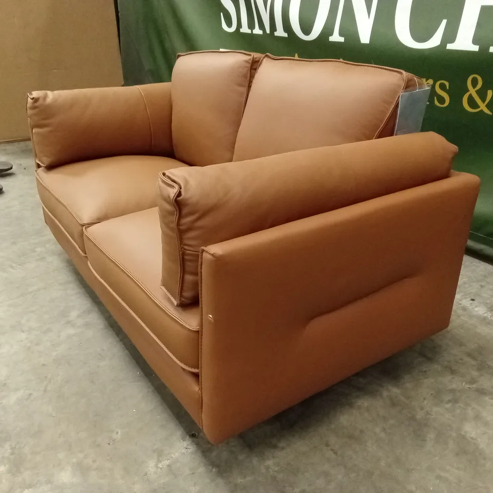SASHA 2 SEATER LEATHER/FAUX LEATHER SOFA RRP £999