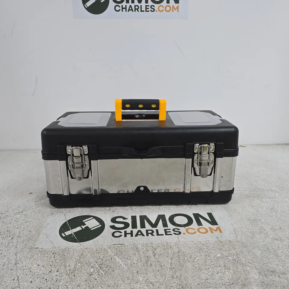 TOOLBOX CASE WITH ALUMINIUM EDGES – BLACK & SILVER UNBOXED