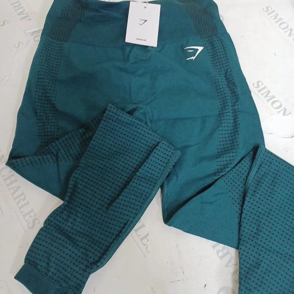 GYMSHARK VITAL SEAMLESS 2.0 LEGGINGS IN DEEP TEAL - S