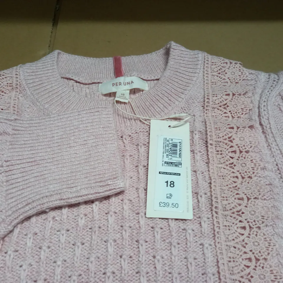 PER UNA PINK KNITTED JUMPER - 18