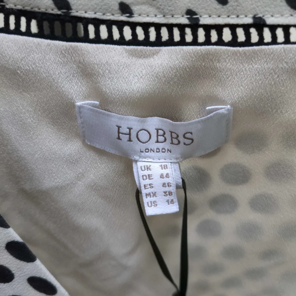 HOBBS LONDON WOMEN'S BLOUSE – POLKA DOT, UK 18