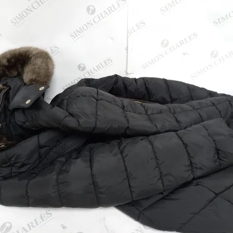 JOULES LONG PADDED COAT IN BLACK - 10