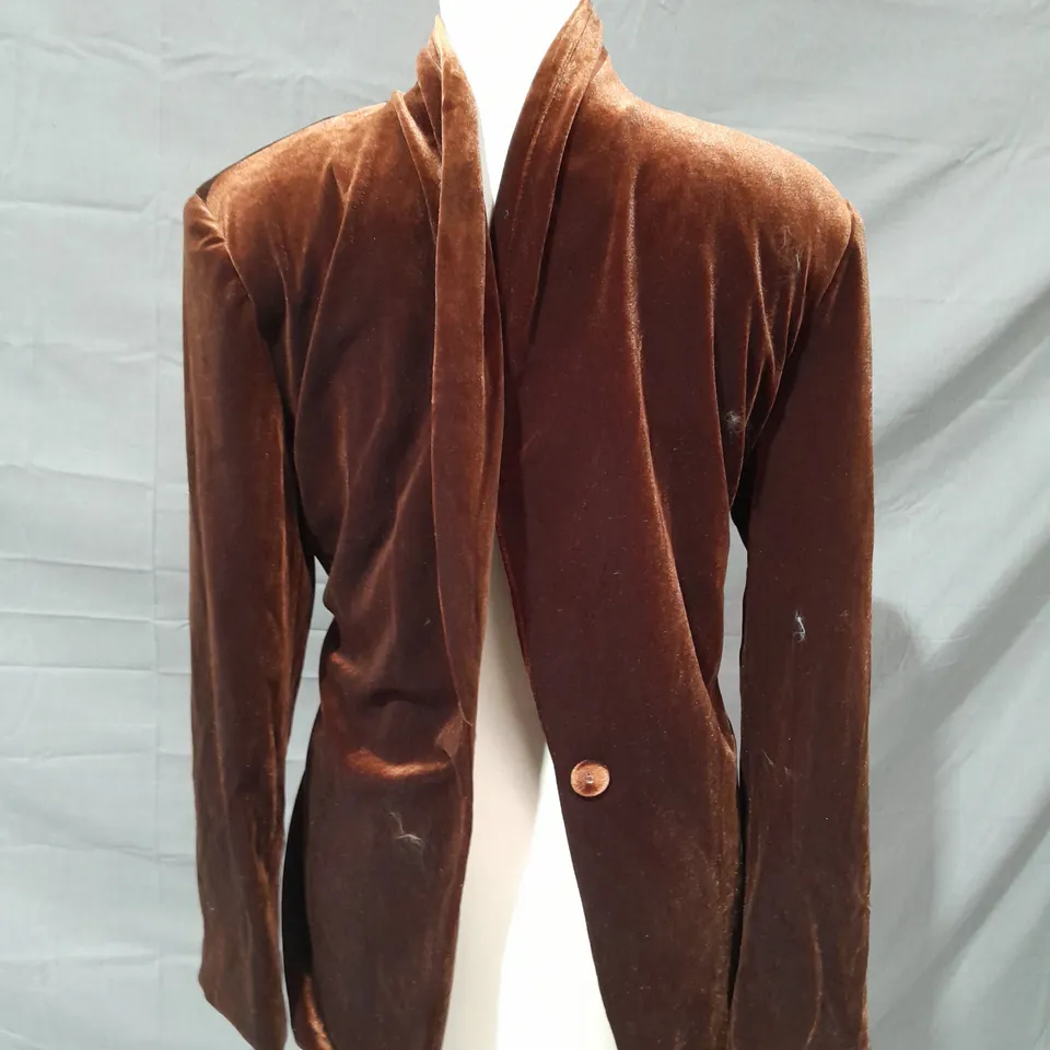 CIDER BROWN VELVET JACKET - MEDUM