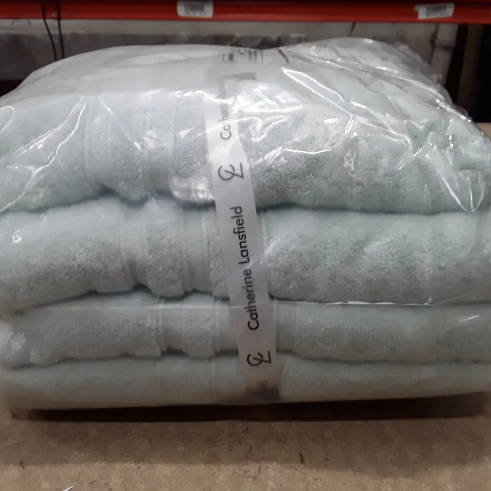 BAGGED CATHERINE LANSFIELD ZERO TWIST 100% COTTON 6 PIECE TOWEL SET (1 ITEM)
