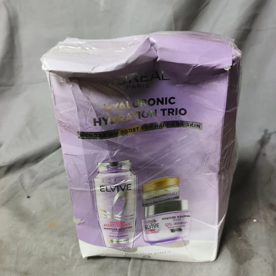 L'OREAL PARIS ELVIVE HYALURONIC HYDRATION TRIO – 3-PIECE HAIR CARE SET