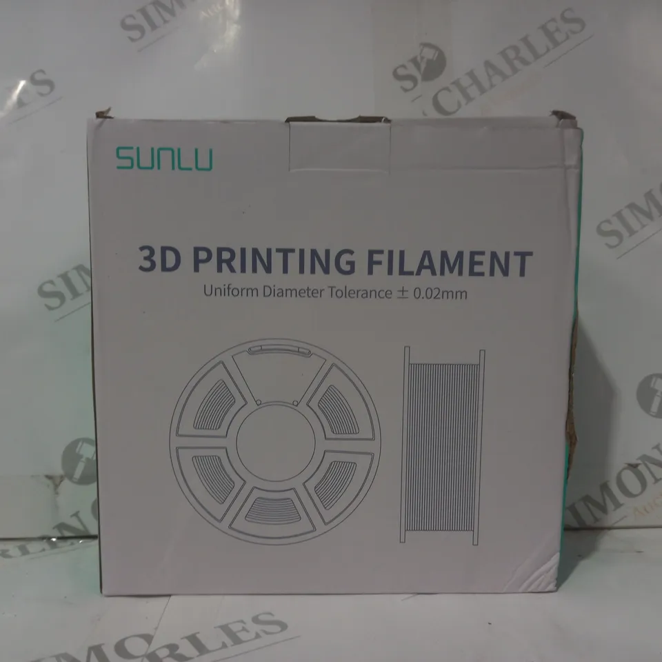 BOXED SUNLU 3D PRINTING FILAMENT IN LIGHT GREY