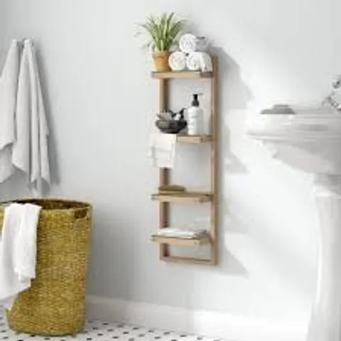 BOXED MENDOCINO 24CM W X 80CM X 24CM D SOLID WOOD WALL MOUNTED BATHROOM CABINET