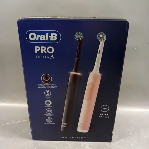 BOXED SEALED ORAL-B PRO 3 SERIES DUO EDITION ELECTRIC TOOTHBRUSHES 