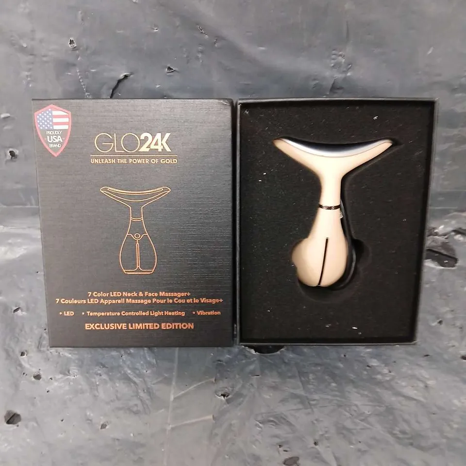 BOXED GLO24K LED NECK & FACE MASSAGER 