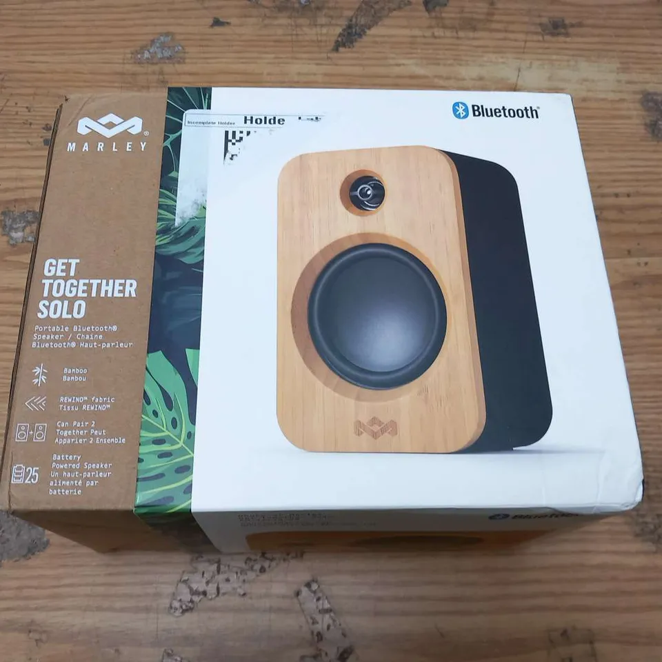 BOXED MARLEY GET TOGETHER SOLO PORTABLE BLUETOOTH SPEAKER EM-JA119-SB