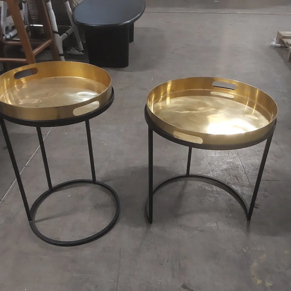 PAIR OF DESIGNER SIDE TABLES
