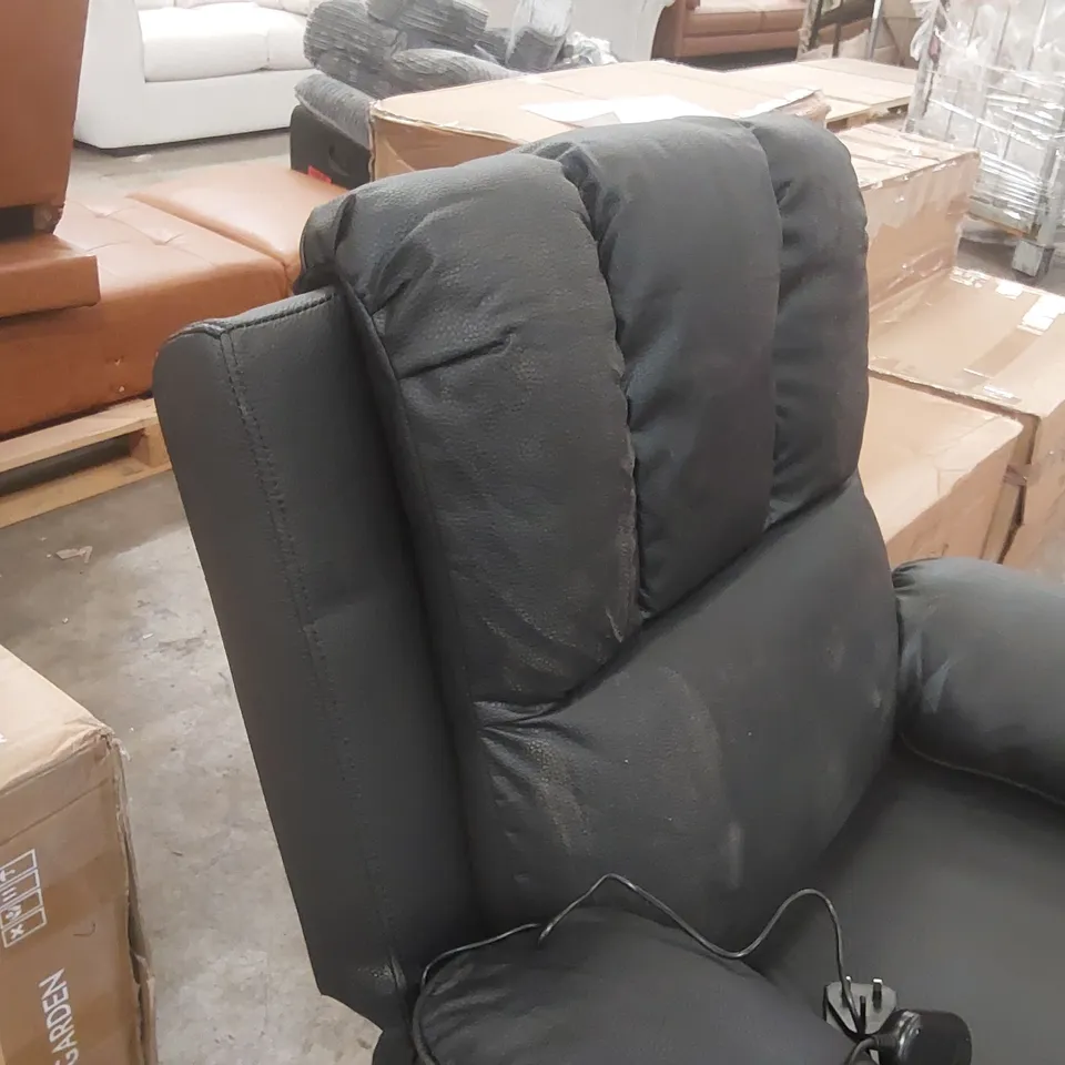 QUALITY DESIGNER FAUX LEATHER ELECTRIC RECLINING ARMCHAIR CHAIR