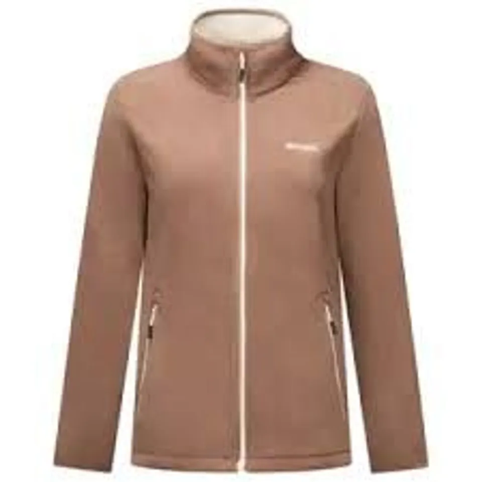 BRAND NEW REGATTA LADIES FLOREO IV FULL ZIP FLEECE IN MOCHA - UK 14