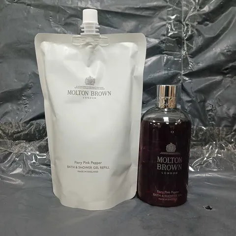 MOLTON BROWN 2 PIECE PINK PEPPER BODY WASH & REFILL SET