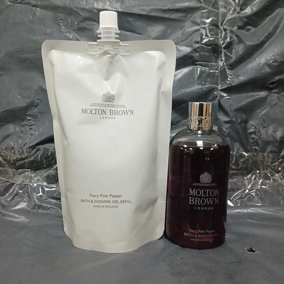MOLTON BROWN 2 PIECE PINK PEPPER BODY WASH & REFILL SET