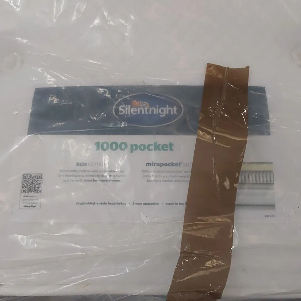 BAGGED DESIGNER DOUBLE 135CM SILENTNIGHT MIA 1000 POCKET ORTHO FIRM MATTRESS RRP £599