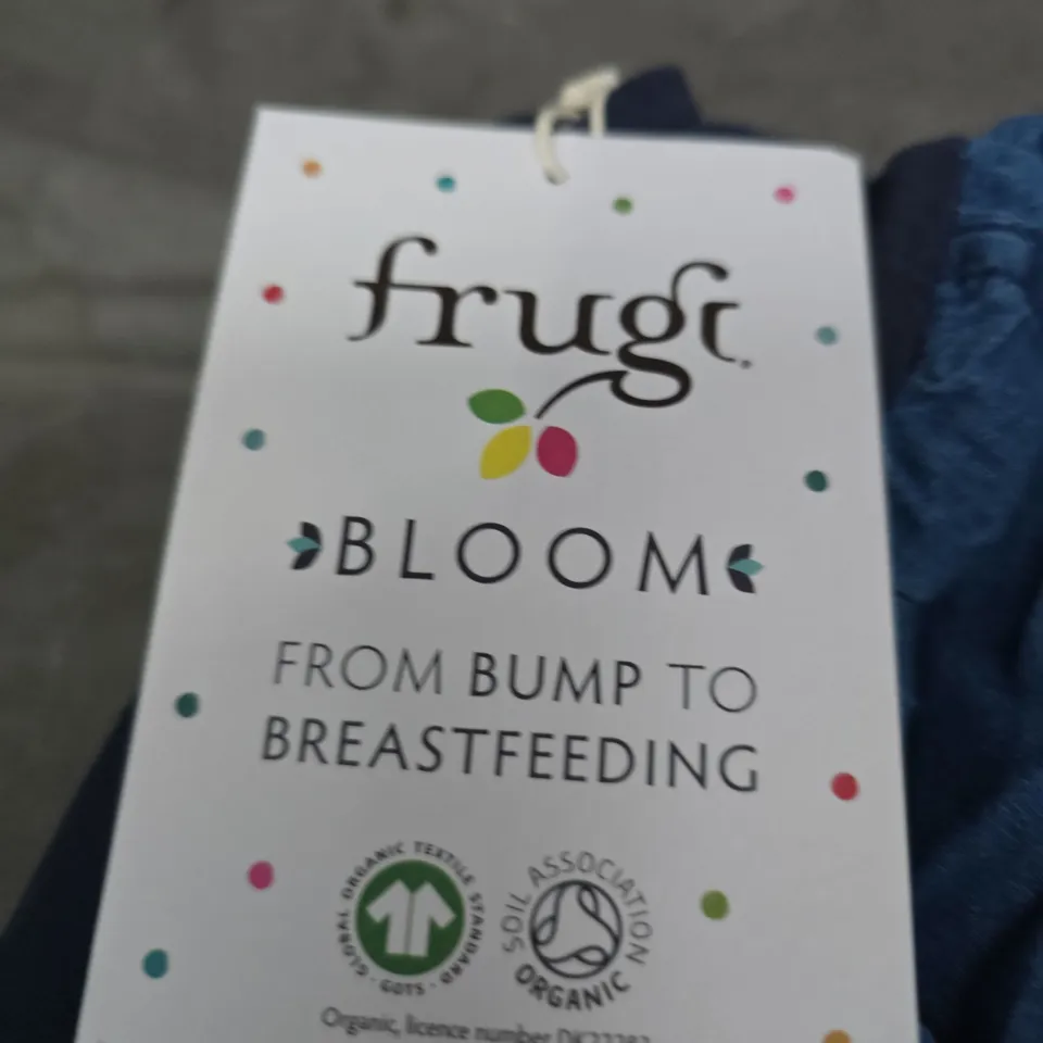 FRUGI BLOOM CARA CHAMBRAY TROUSERS – CHAMBRAY, UK 16 (FROM BUMP TO BREASTFEEDING)