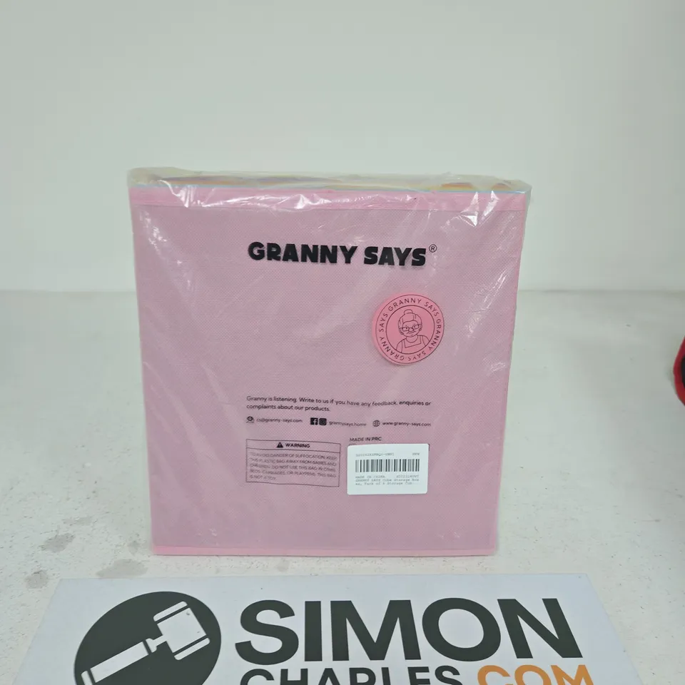 GRANNY SAYS PACK OF 6 STORAGE CUBES ASSORTED COLOURS