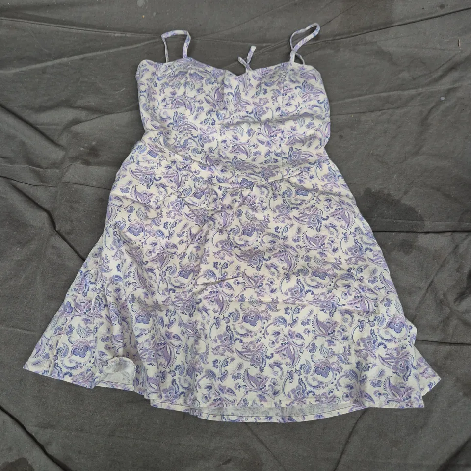 HOLLISTER WOMEN'S FLORAL PRINT SUNDRESS, LILAC/PURPLE, SPAGHETTI STRAPS, SIZE S