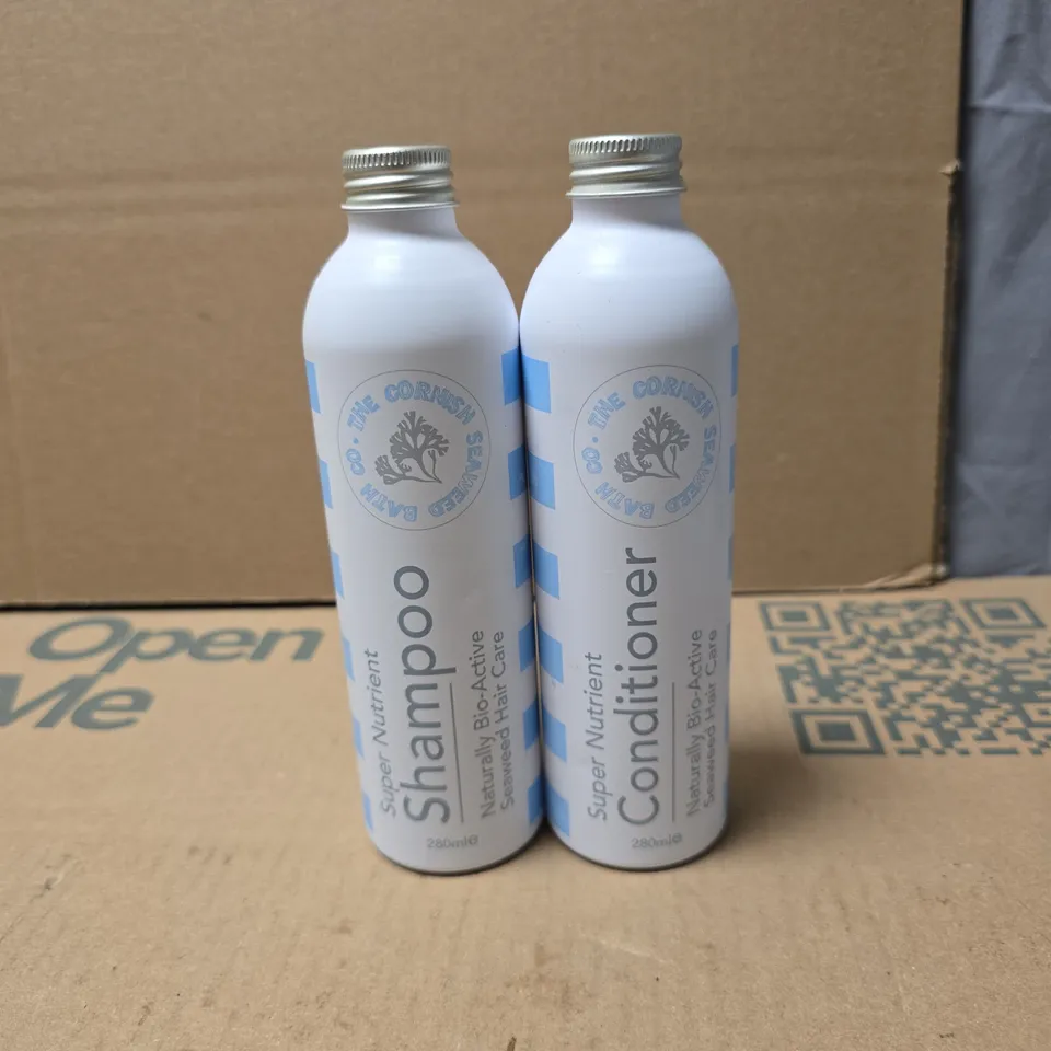 2 X THE CORNISH SEAWEED COMPANY PRODUCTS: SHAMPOO + CONDITIONER UNBOXED