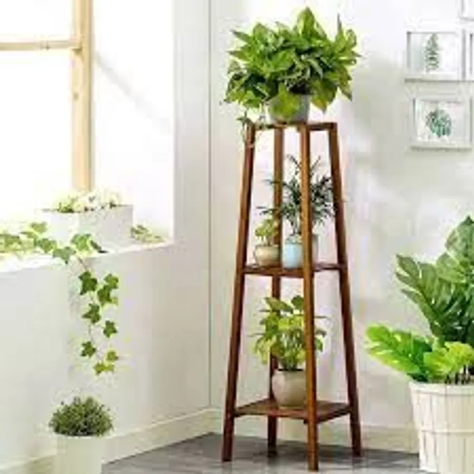 BOXED DECA FREE FORM MULTI-TIERED PLANT STAND