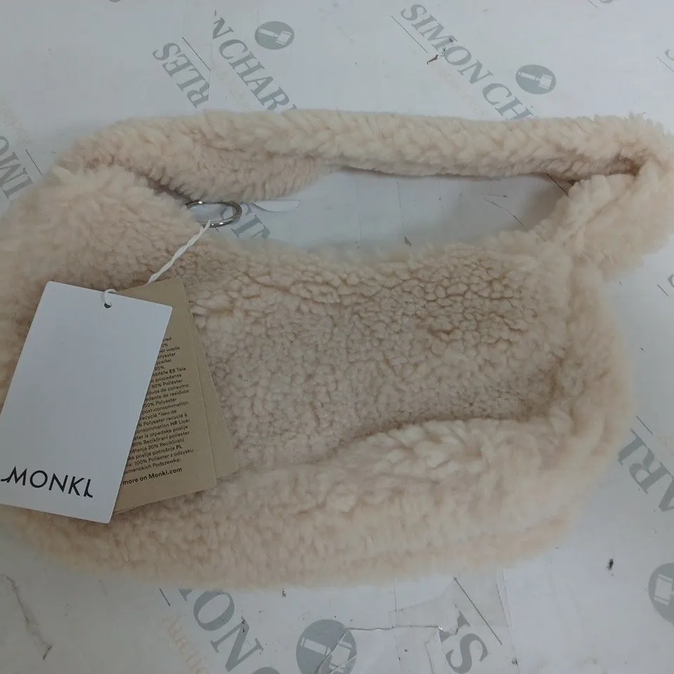 MONKL BORG TEDDY SHOULDER BAG IN CREAM