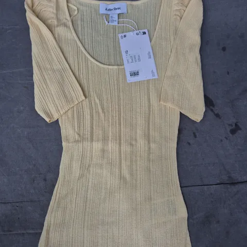 & OTHER STORIES PALE YELLOW KNIT DRESS – XS (EU XS / US XS)
