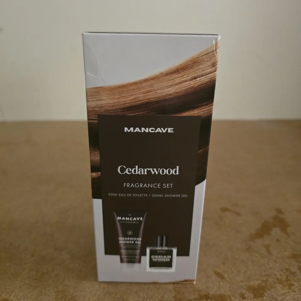SEALED MANCAVE CEDARWOOD FRAGRANCE SET - 50ML EAU DE TOILETTE + 200ML SHOWER GEL
