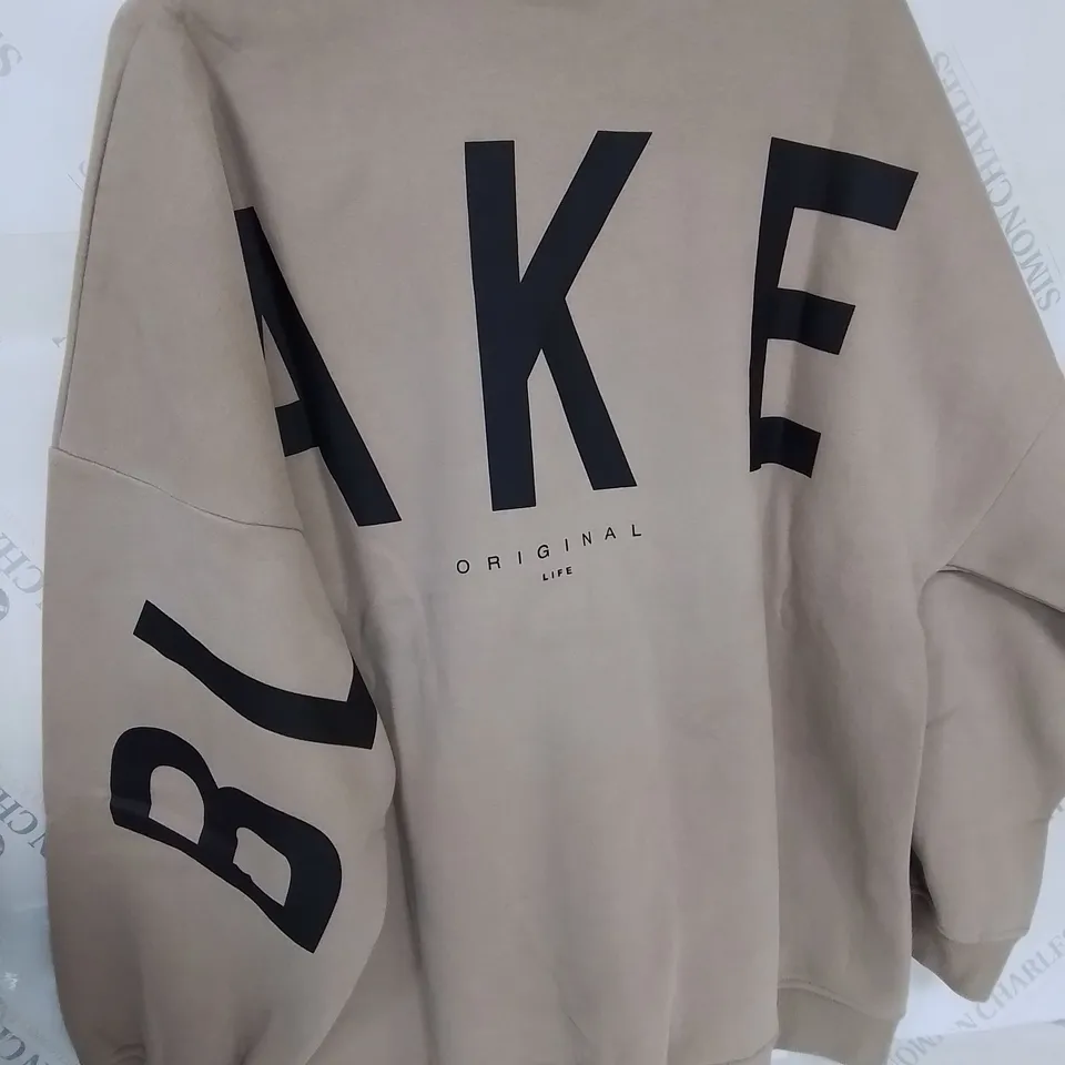 BLAKEY OVERSIZED FIT TAUPE JUMPER - L