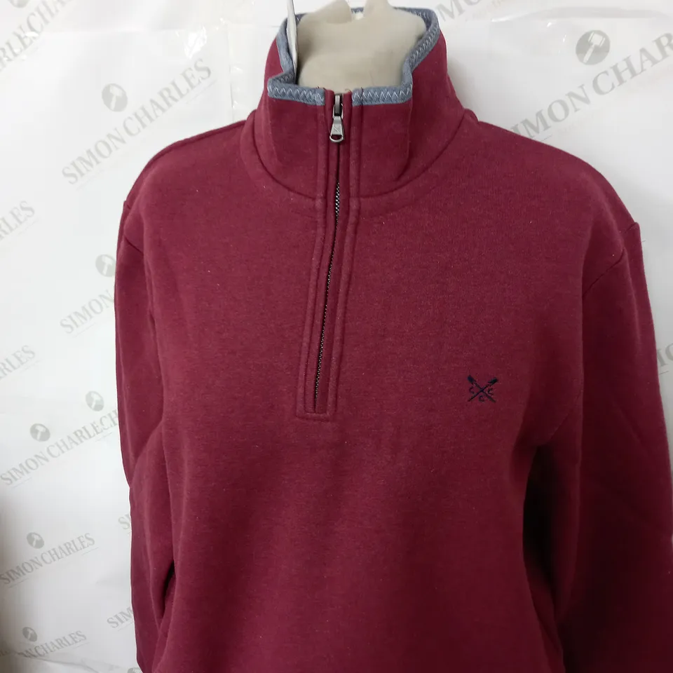 CREW CLOTHING COMPANY CLASSIC HALF ZIP SWEATSHIRT SIZE M