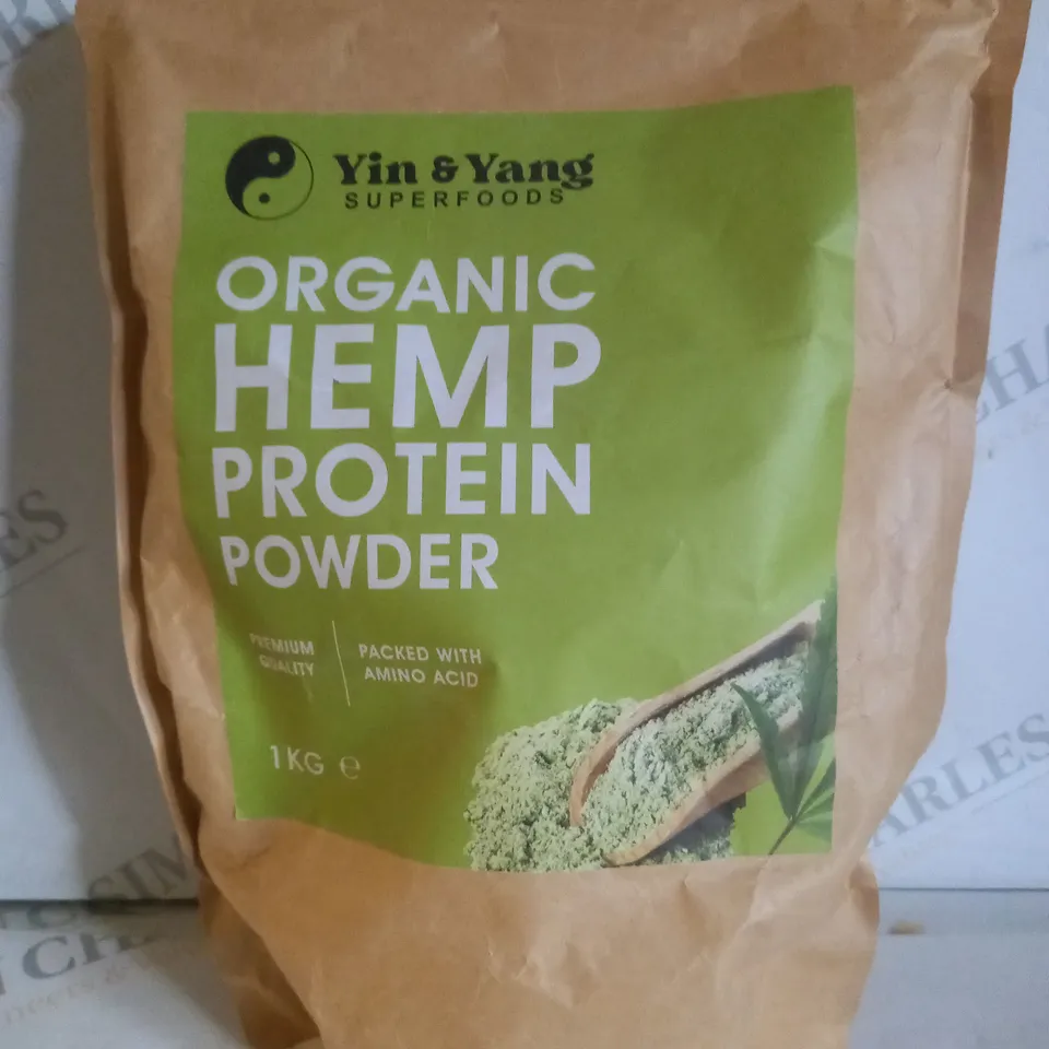 YIN & YANG SUPERFOODS ORGANIC HEMP PROTEIN POWDER 1KG