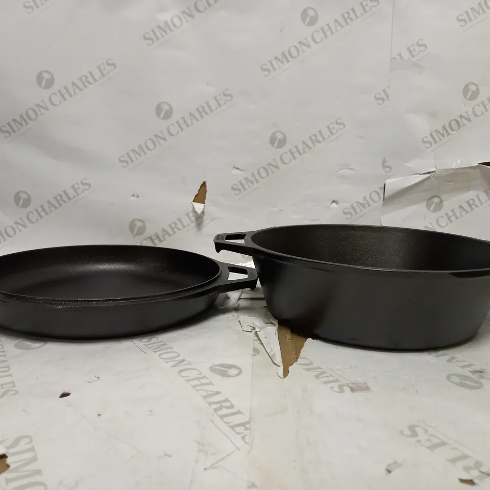 LODGE 3.2 QUART PRE-SEASONED CAST IRON COMBO COOKER