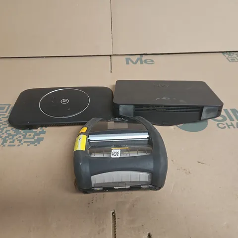 TOTE OF APPROXIMATELY 8 ASSORTED ITEMS TO BT HUB, SKY HUB, ZEBRA ZQ630 ETC