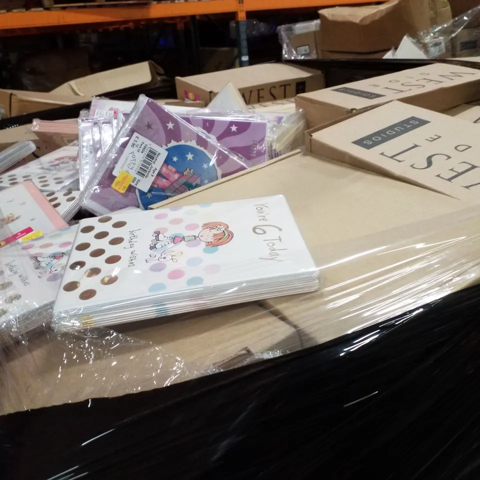 PALLET CONTAINING LARGE QUANTITY OF ASSORTED GREETINGS CARDS
