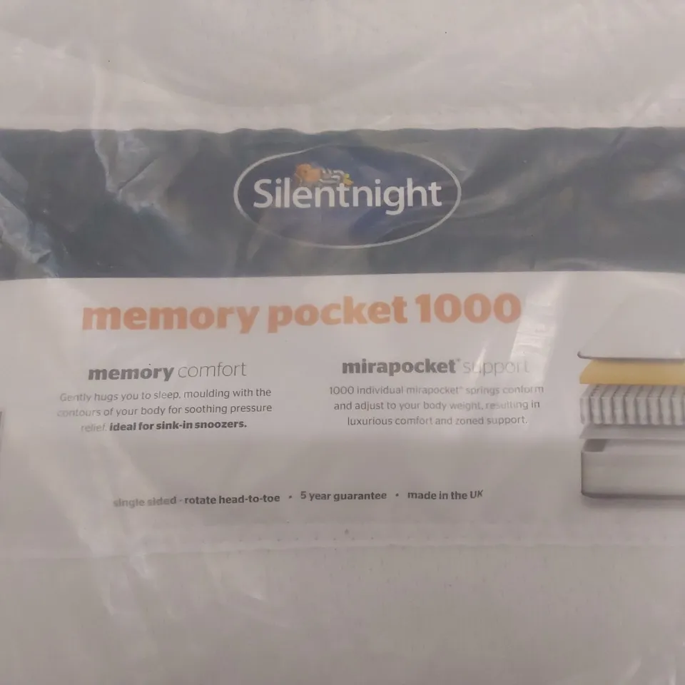 QUALITY BAGGED SILENTNIGHT MEMORY POCKET 1000 4'6" DOUBLE MATTRESS
