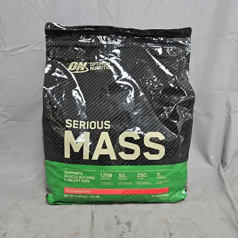 OPTINUM NUTRITION SERIOUS MASS WEIGHT GAIN - 5.45KG STRAWBERRY