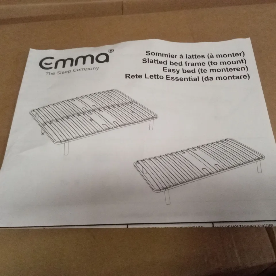 BRAND NEW BOXED EMMA SLATTED FRAME - 135 x 190 DOUBLE (1 BOX)