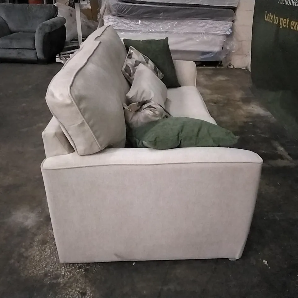 QUALITY DESIGNER FABRIC UPHOLSTERED 3 SEATER SOFA