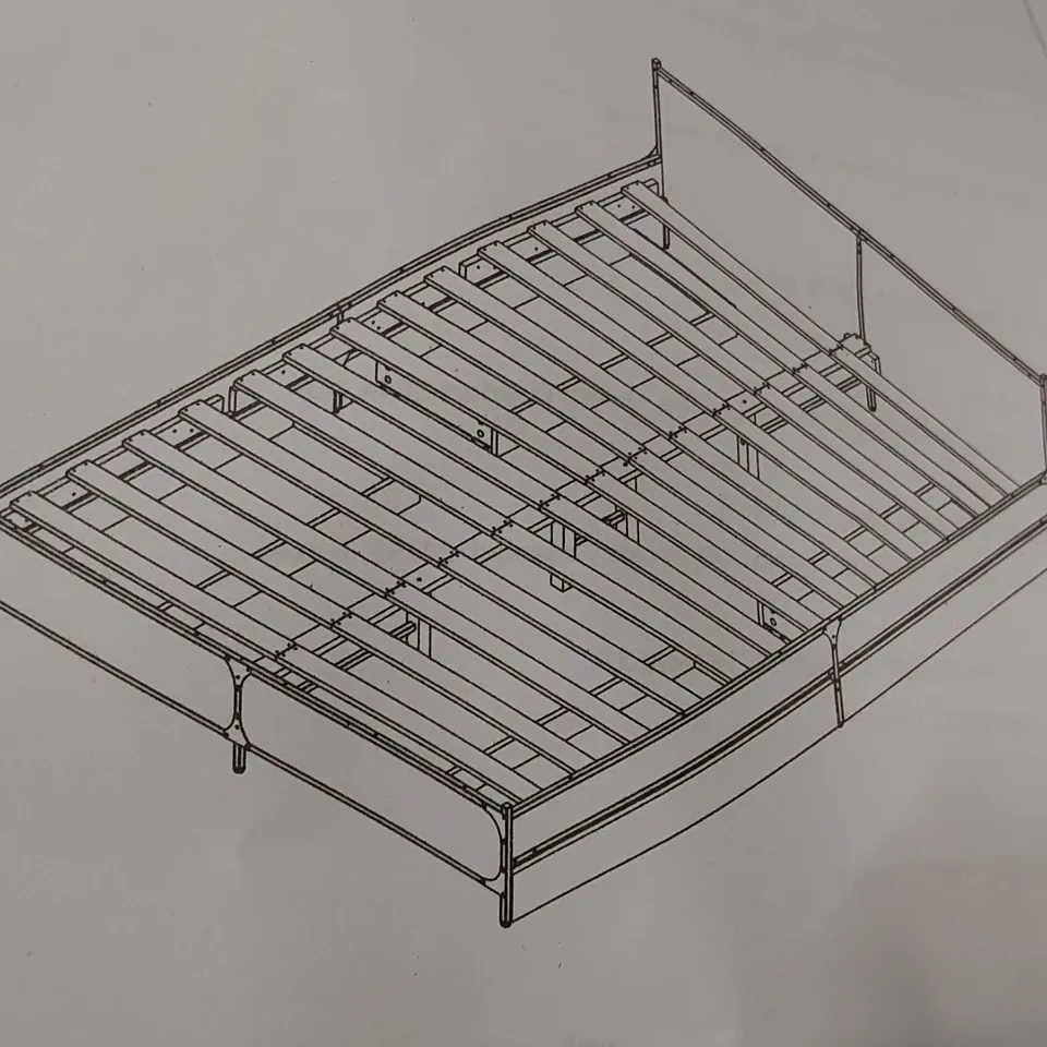 BOXED VIDAXL BED FRAME WITH DRAWERS - GREY (2 BOXES)
