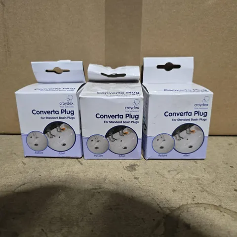 CROYDEX CONVERTA PLUG – FOR STANDARD BASIN PLUGS (3 X BOXES)