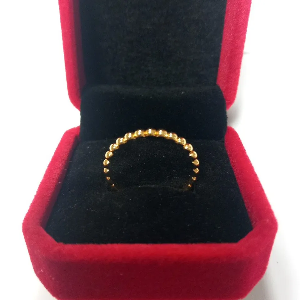 BERING GOLD PLATED BEAD RING SIZE 8