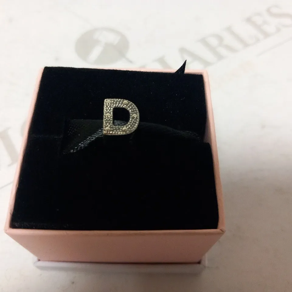 BOXED PANDORA 'D' CHARM