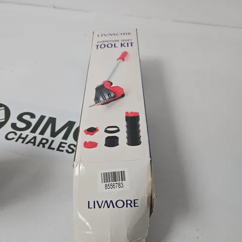 BOX OF APPROXIMATELY 10 ASSORTED ITEMS INCLUDING LIVMORE FURNITURE SHIFT TOOL KIT AND COMFORTISSE PUSH UP BRA