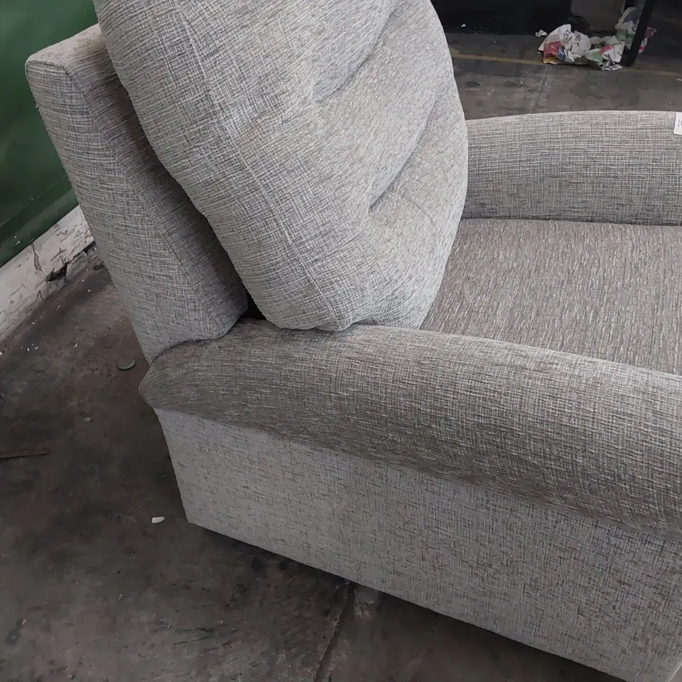 QUALITY BRITISH DESIGNER G PLAN HOLMES SMALL ARMCHAIR FARROW MIST FABRIC 