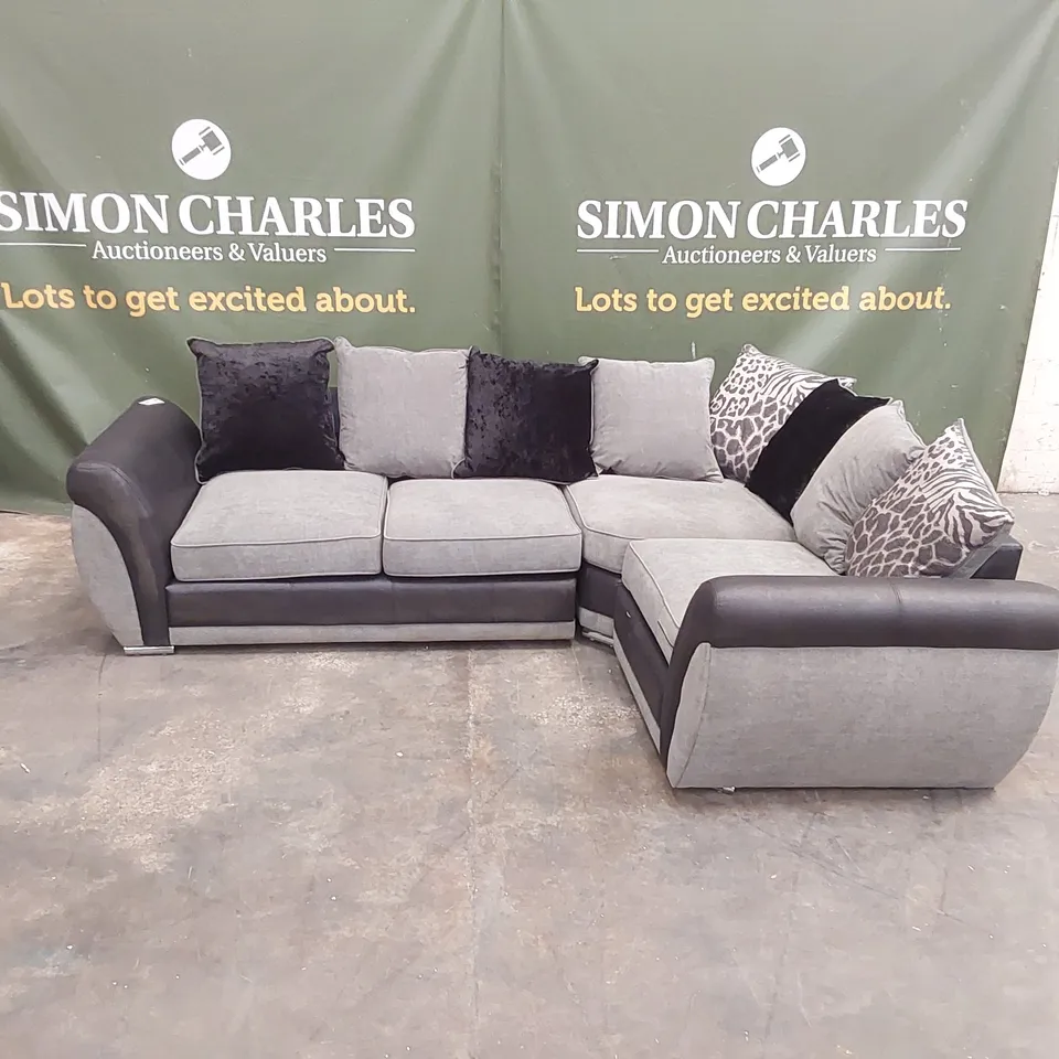 QUALITY DESIGNER HILTON RIGHT HAND DOUBLE ARM CORNER GROUP SOFA